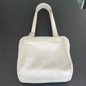 Vintage coach white shoulder bag